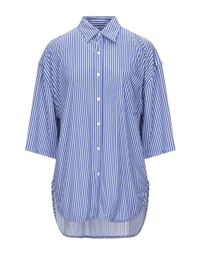 Shop Balenciaga Striped Shirt In Blue