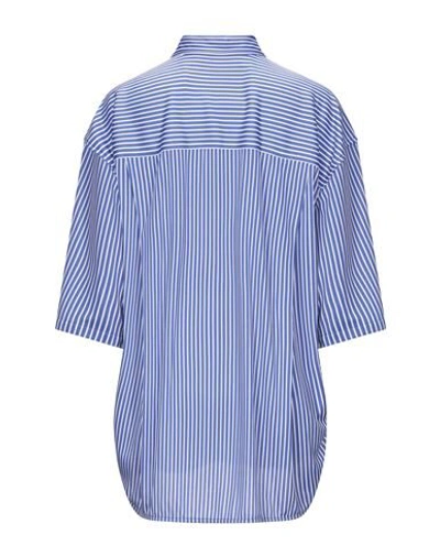 Shop Balenciaga Striped Shirt In Blue