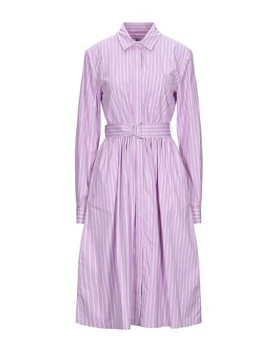 Shop Msgm Knee-length Dresses In Light Purple