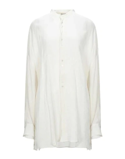 Shop L'autre Chose Solid Color Shirts & Blouses In Ivory