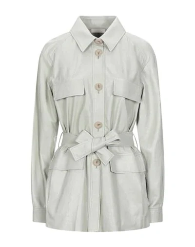 Shop Drome Overcoats In Ivory