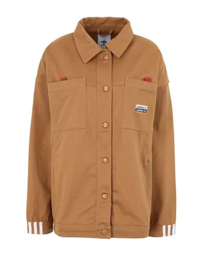 Shop Adidas Originals Jackets In Light Brown