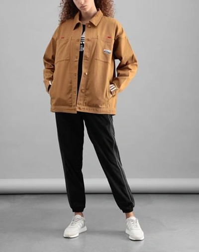 Shop Adidas Originals Jackets In Light Brown