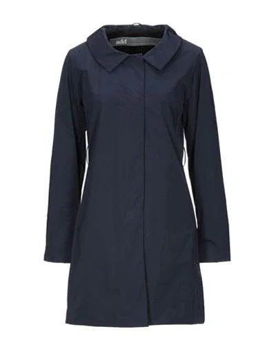 Shop Add Overcoats In Dark Blue