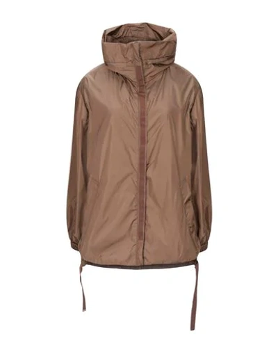 Shop Add Woman Overcoat Brown Size 8 Polyamide