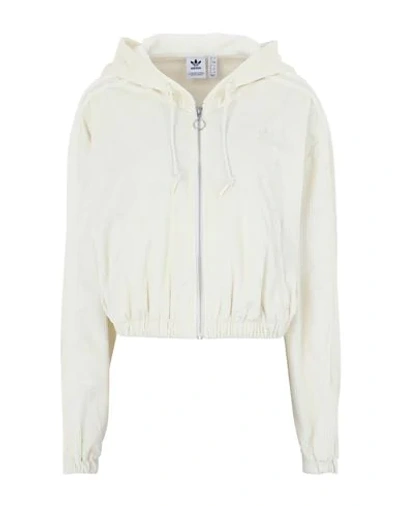 Shop Adidas Originals Jackets In Ivory