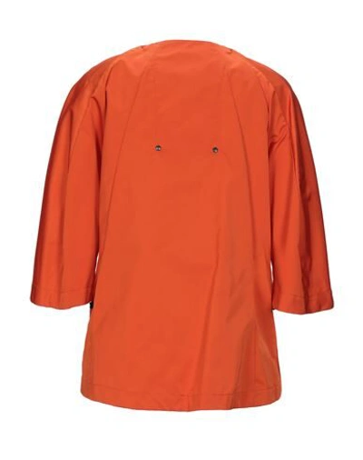 Shop Ahirain Woman Jacket Orange Size Xs Polyester