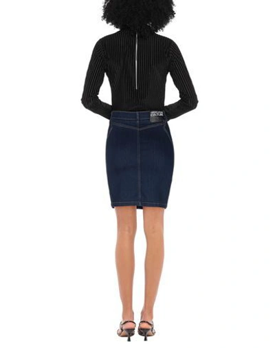 Shop Versace Jeans Couture Woman Denim Skirt Blue Size 0 Cotton, Lyocell, Elastomultiester, Elastane