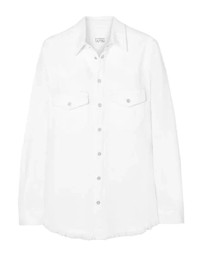 Shop Givenchy Denim Shirts In White