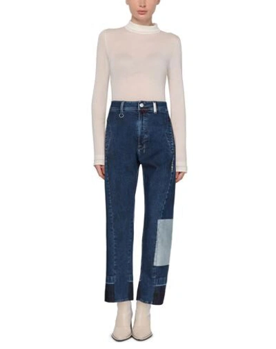 Shop High By Claire Campbell High Woman Denim Pants Blue Size 4 Cotton, Elastane