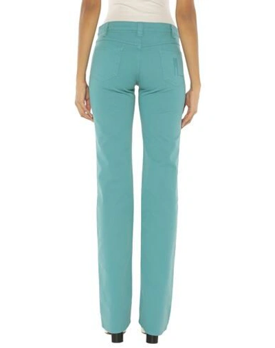 Shop M Missoni Casual Pants In Turquoise