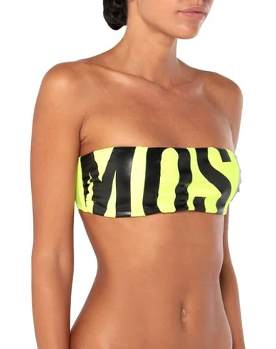 Shop Moschino Bikini Tops In Yellow