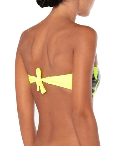 Shop Moschino Bikini Tops In Yellow