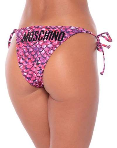 Shop Moschino Bikini Bottoms In Fuchsia