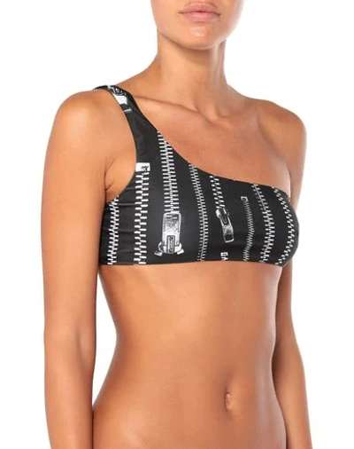 Shop Moschino Bikini Tops In Black