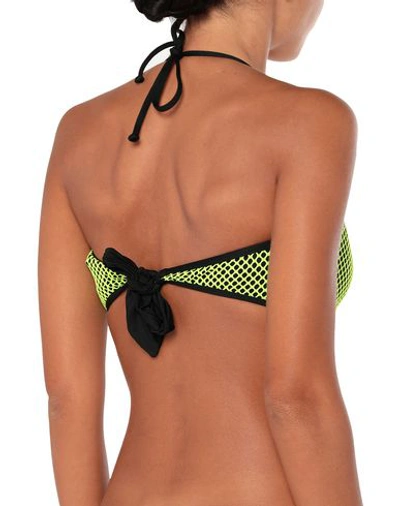 Shop Moschino Bikini Tops In Yellow