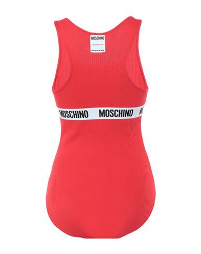 Shop Moschino Bodysuits In Red