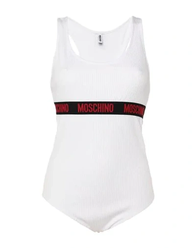 Shop Moschino Bodysuits In White