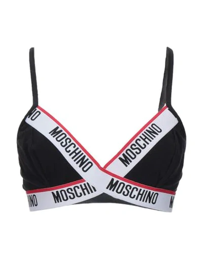 Shop Moschino Bras In Black