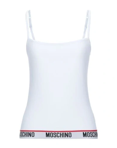 Shop Moschino Sleeveless Undershirts In White