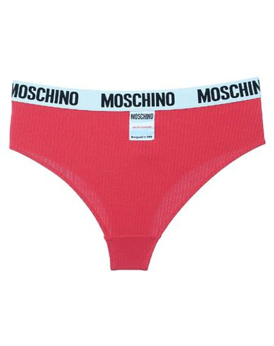 Shop Moschino Briefs In Red