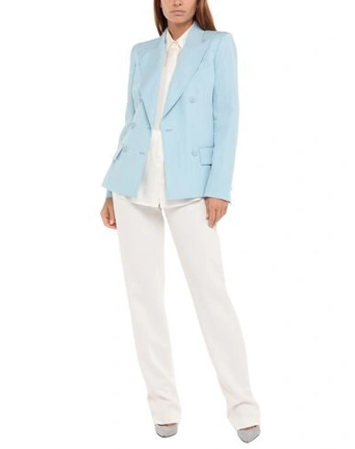Shop Alberta Ferretti Suit Jackets In Sky Blue