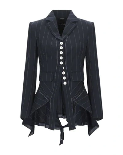 Shop High By Claire Campbell High Woman Suit Jacket Midnight Blue Size 8 Polyester, Rayon