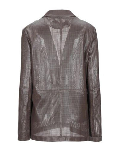 Shop Simonetta Ravizza Suit Jackets In Dark Brown