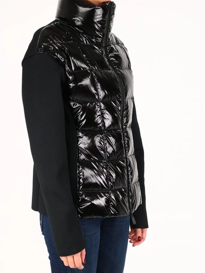 Shop Moncler Down Cardigan Black