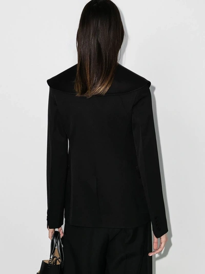 Shop Jw Anderson Black Wide-lapel Tailored Blazer