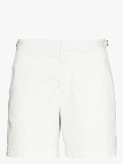 Shop Orlebar Brown Bulldog Cotton Deck Shorts In White