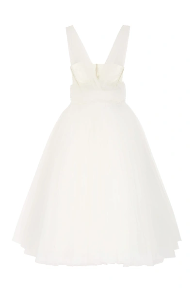 Shop Dolce & Gabbana Maxi Tulle Dress In White