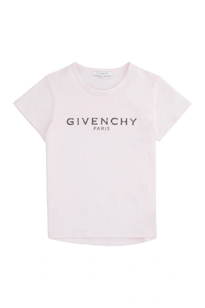 Shop Givenchy Logo Print Cotton T-shirt In Pink