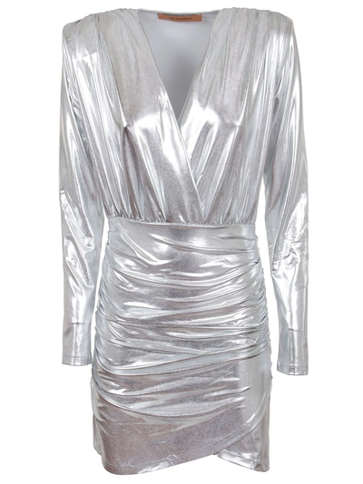 Shop Andamane Colette Mini Dress In Silver