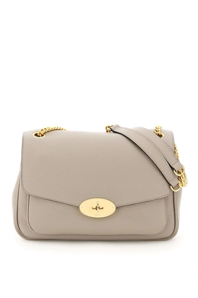 Shop Mulberry Darley Shoulder Bag In Solid Grey (grey)