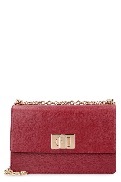 Shop Furla 1927 Leather Crossbody Bag In Red