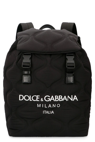 Shop Dolce & Gabbana Backpack With Logo Print In Black