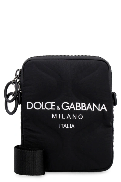 Shop Dolce & Gabbana Leather And Nylon Messenger Bag In Black