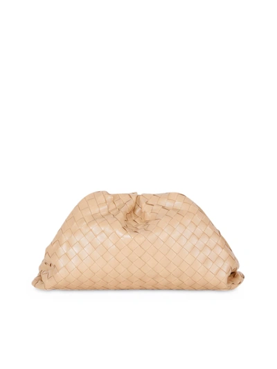 Shop Bottega Veneta The Pouch Braided Bag In Almond
