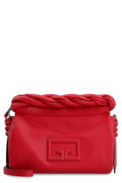 Shop Givenchy Id93 Leather Crossbody Bag In Red