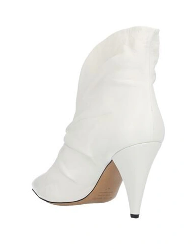 Shop Isabel Marant Woman Ankle Boots Ivory Size 6 Soft Leather In White