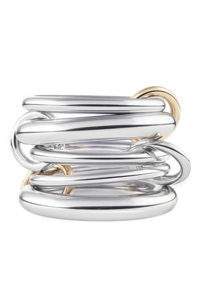Shop Spinelli Kilcollin Vela Linked Rings In Silver