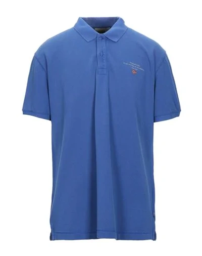 Shop Napapijri Elbas 3 Man Polo Shirt Bright Blue Size S Cotton