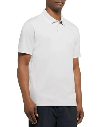 Shop Theory Polo Shirt In Light Grey