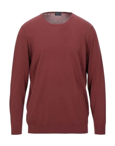 Shop Drumohr Man Sweater Brick Red Size 44 Cotton