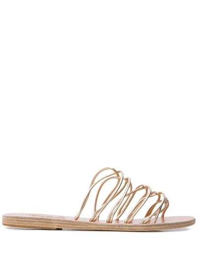 Shop Ancient Greek Sandals Rodopi Sandals In Gold