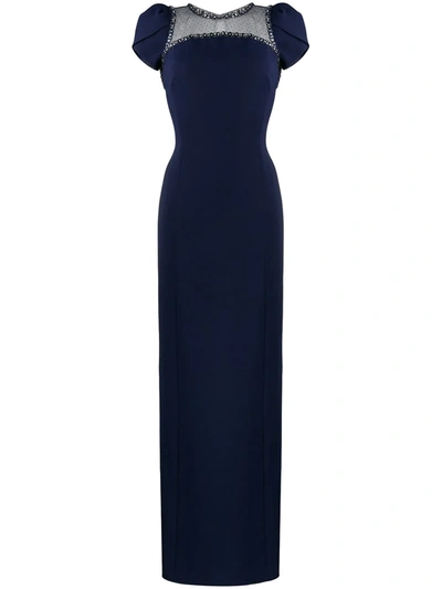 Shop Jenny Packham Marlee Night Gown In Blue