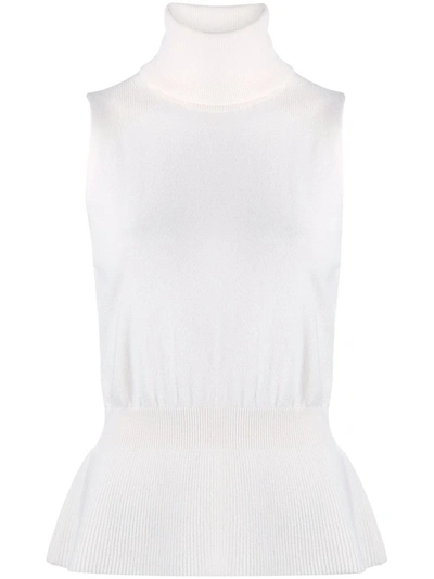 Shop Veronica Beard Ribbed Knit Vest Top In White