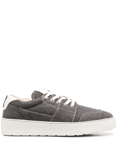 Shop Ami Alexandre Mattiussi Ami De Coeur Low-top Sneakers In Grey