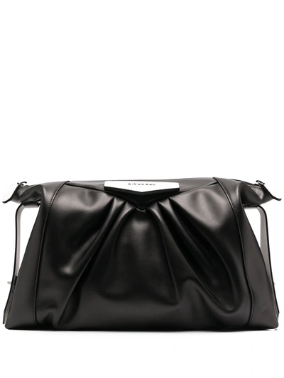 Shop Givenchy Large Antigona Soft Clutch Bag In Black